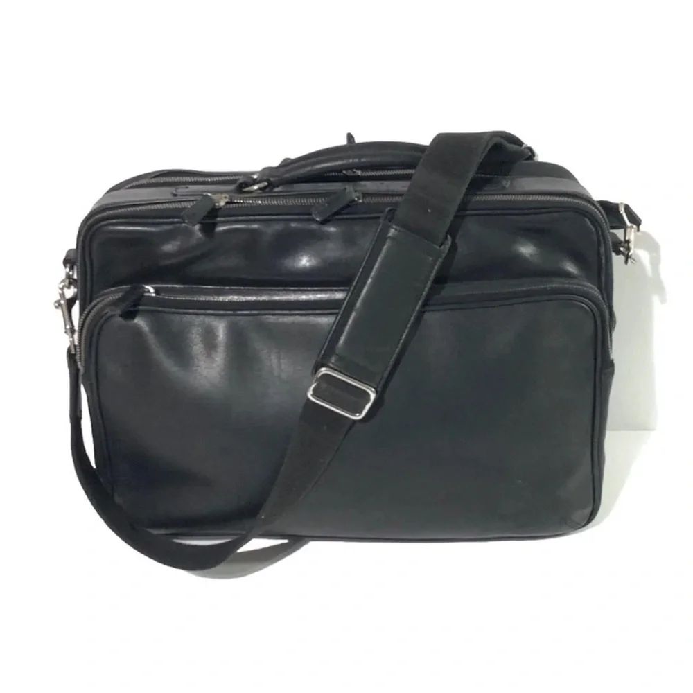 Coach Briefcase Black Leather H1S-5306 With Strap
